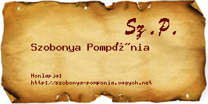 Szobonya Pompónia névjegykártya